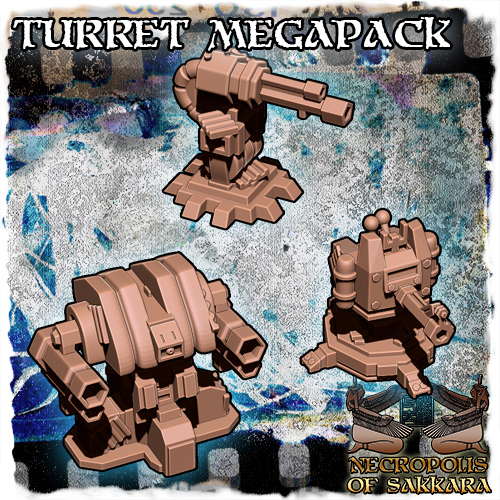 Scifi and Cyberpunk Turret Megapack